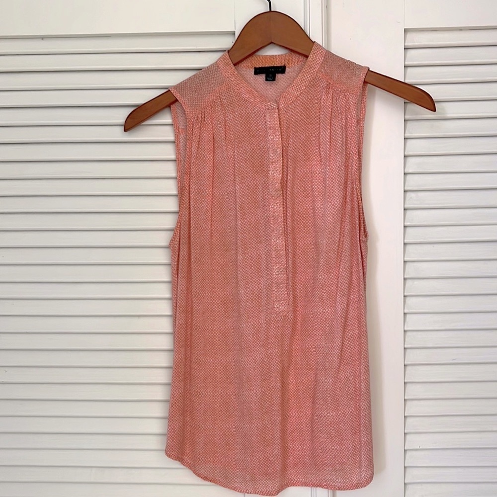 Willi Smith Peach Print Top. S